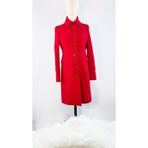 J Crew | Classic Lady Day Coat Sz 4 in Red | Italian Thinsulate®